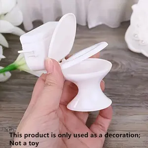 2pcs Mini Toilet Decoration - Bathroom Vanity Accessories, Non-functional Decorative Items, Ornaments, Figurines, Vintage Home Decor