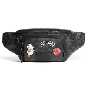 COACH x Disney Track Belt Bag with Cartoon Emblem in Leather for Women