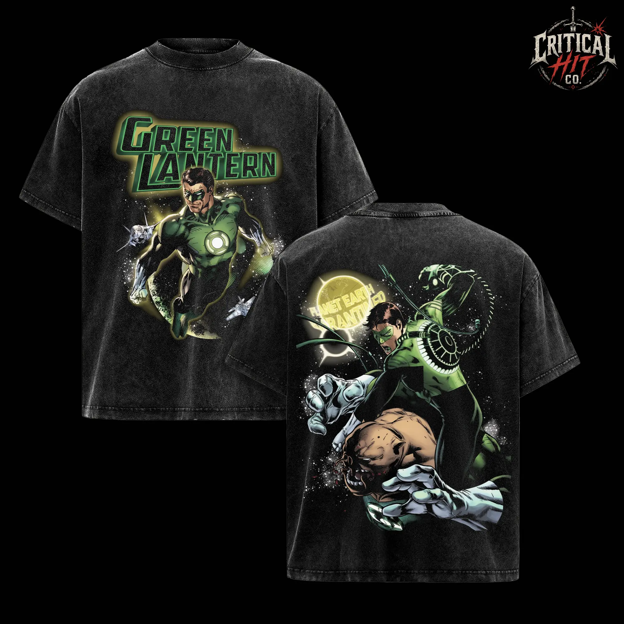 Vintage Green Lantern Corps Washed Oversized T-Shirt, Retro DC Comic Graphic Tee, Premium Heavyweight Cotton Superhero Streetwear, Y2K Comic Book Aesthetic Fashion Top, Acid Wash Unisex Hero Merch, TikTok Viral Comic Fan Gift Tee