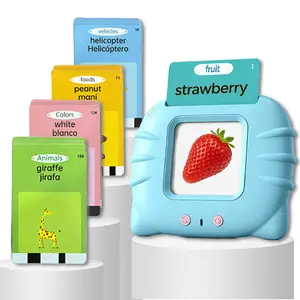 KIDGENIUS Bilingual English Spanish Talking Flashcards for Toddlers 1-3 Interactive Educational Learning Machine 224 Words Montessori Children Gift for Language Development and Cultural Understanding