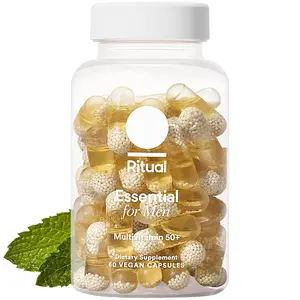 Men’s 50+ Daily Multivitamin - Key Essential Vitamins and Minerals To Support Heart, Energy, Brain, Muscle, Bone Health* - Including Zinc, D3, B12, A - Vegan - Mint - 60 Capsules - 30 Servings