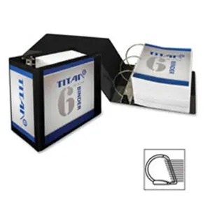 Samsill SAM View Binder- D-Ring- No-Stick- 6 in. Capacity- Black