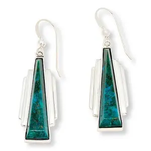 Mine Finds by Jay King Sterling Silver Chrysocolla Drop Earrings