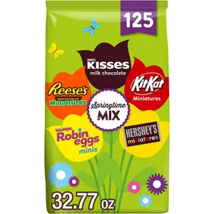 HERSHEY'S Easter Springtime Mix Chocolate Candy, Variety Pack, 125 pcs. HERSHEY'S Easter Springtime Mix Chocolate Candy, Variety Pack, 125 pcs.