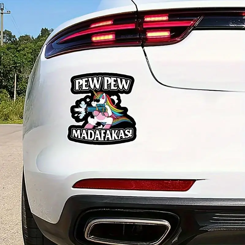 Unicorn & Letter Pattern Car Sticker, Car Tail Light Decal, Truck Decals, Universal Car Sticker, Car Exterior Decoration Accessories for Car, Truck, SUV, Motorcycle, Laptop