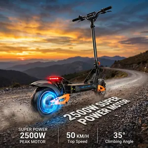 Adult electric scooter, motor commuter scooter, 700W motor with 19.9HPH dual braking system and shock absorption, 11-inch pneumatic off-road tires, sports folding electric scooter with three gears and front and rear lights