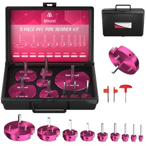 Pipe Reamer Tool Kit PVC Fitting Saver, Pipe Reamer, Standard Professional High Efficiency Pipe Fitting Reamer Kit Flexible for Drain Lines for PVC Pipe