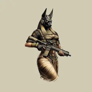 Tactical Warrior Sticker,  Egyptian God Military Style Laptop Car Decal