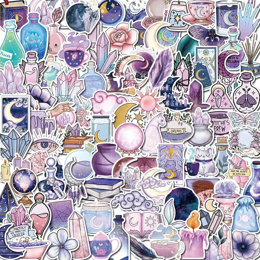 Cartoon Fantasy Series Sticker (100pcs), Waterproof Self Adhesive Decor Paper, Decor Sticker for Gift Greeting Card & Water Bottle & Laptop, Waterproof Stickers, DIY Sticker, Decal, Decorative Stickers