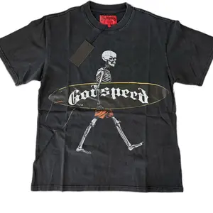 Skeleton Surfer Graphic Oversized Tee Streetwear Style Viral Tshirt with Bold Design and Comfortable Fit