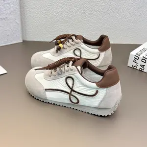 Genuine Leather Inner Height-Increasing German Training Shoes for Women, New Thin Breathable Casual Sports Shoes, High-End Forrest Gump Shoes