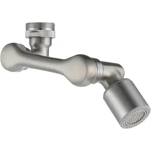 1080  Rotating Faucet Extender Kitchen Sink Aerator Extension Brushed Nickel