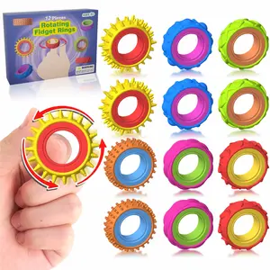 Adult Sensory Rings Stress Relief Toys, Quiet Anxiety Reducing Toy for Classroom, Pain Stimulation Small Pain Relief Toy for Children Adhd Fidget Relief