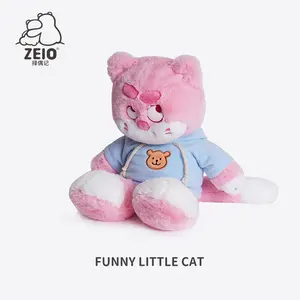 【ZElO TOYS】pink cat doll cute plush doll girl Valentine gift plush beanie boo eyes
