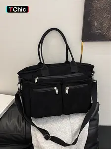 Women's Casual Multi-Pocket Large Capacity Shoulder Bag, Commuter Crossbody Purse Tote for Daily Use, Stylish and Versatile Handbag