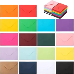 180 Packs  Card Mini Envelopes 18  Colors, Small Envelope with Gummed Seal, Paper Business Card Envelopes, Bulk  Envelope Pockets for Small Note Cards, 4 x 2.7 Inches(Colorful)