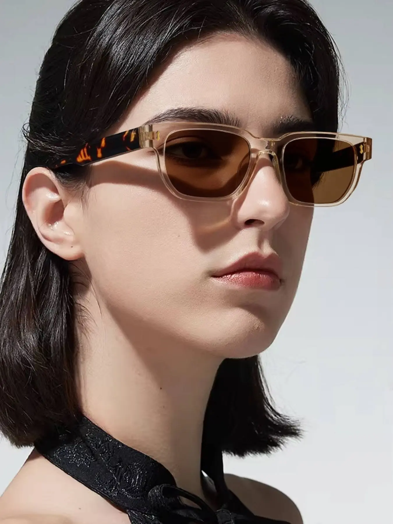 Unisex Square Frame Trendy Fashion Sunglasses, Colorful Lenses, Lightweight Durable PC Frame, Casual All Seasons Eyewear