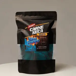 Franco Carne Seca Blue Fuego 3.5 oz Spicy Mexican Style Beef Jerky Selecta Dried Meat Snack Traditional bold spicy lemon flavor