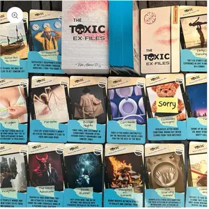 Toxic Ex-Files Tarot Cards with Metallic Edges and Matte Finish for Enhanced Reading Experience