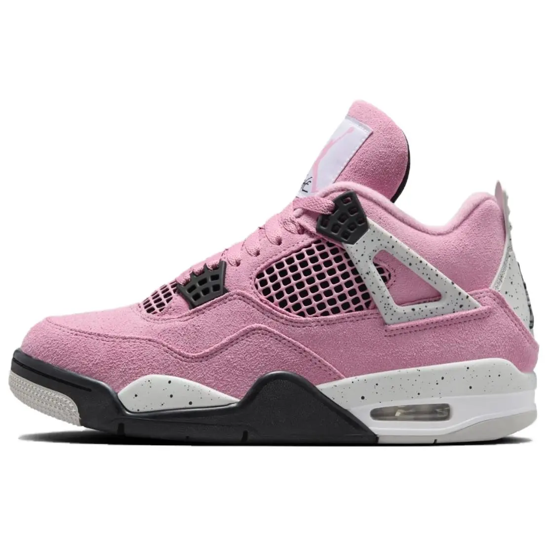 Jordan 4 Retro Orchid Durable Mid Top Basketball Shoes Neutral Grey-Black-White Women's AQ9129-501