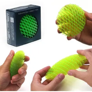 Fidget Worm Toy - Flexible 3D Sensory Slug Figgy Toy for Kids, Teens, and Adults – Stretchy, Quiet, Stress and Anxiety Relief, Focus - For Play, School, Work Gifts, Great For Classroom and Office