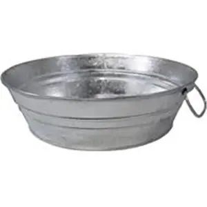 212 MAIN Stainless Steel Washing Bucket, 2 Qt Low Round Flat Tub with Wire Handles - Compact Household Item for Baby Cleaning, Household Items