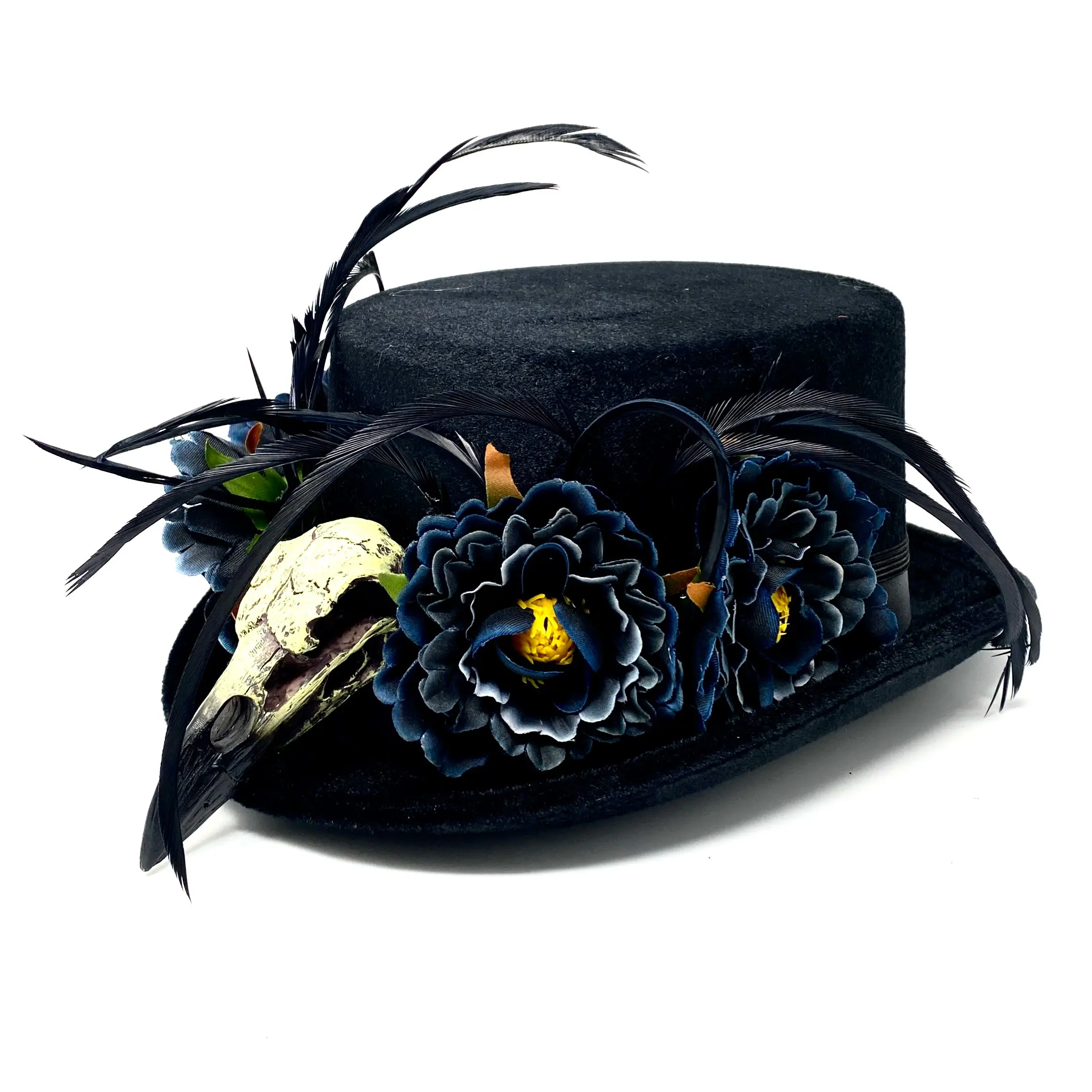 Steampunk Women Top Hat Metallic Mad Hatter Scientist Time Traveler Halloween Costume Hats
