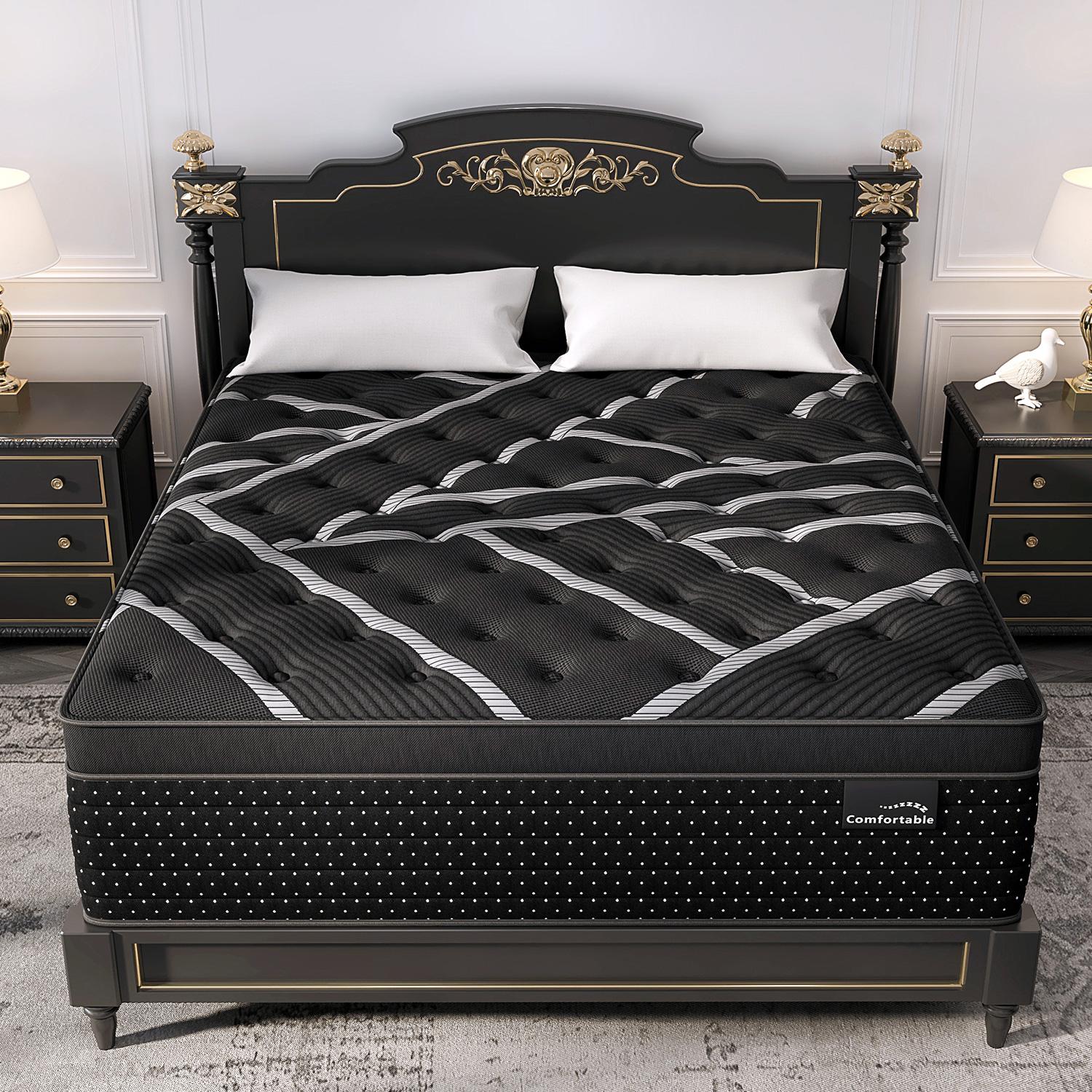 12/14 Inch Twin Full  Queen  King Mattress Memory Foam And Spring Hybrid Mattress Medium Firmness, Lumbar Support, For Home Rooms Hotels, Boxed Halloween ChristmasGift Furniture Ergonomic mattress Interior Modern