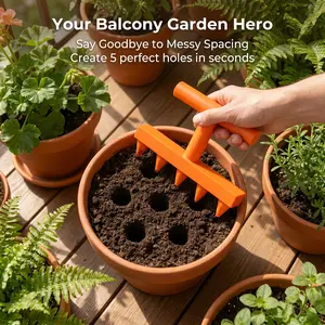 Garden Seeder Handheld Planting Tool, Single-Hand Operation, Efficient Seed Sowing Device, Ideal for Gardening Enthusiasts