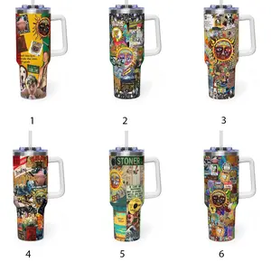 Sublime 40oz Tumbler With Handle – Insulated Stainless Steel Travel Mug, Reggae Rock Fan Gift