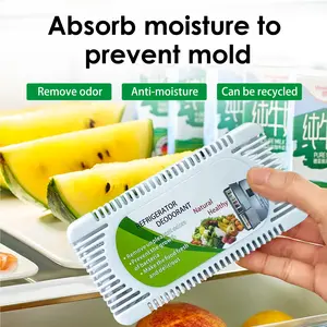 Reusable Fridge and Freezer Deodorizer Unscented Activated Carbon Formula Eliminates Odors Absorbs Moisture Ideal for Refrigerators Freezers Coolers Closets and Trash Can Long Lasting Performance Universal Fit Extended Food Freshness