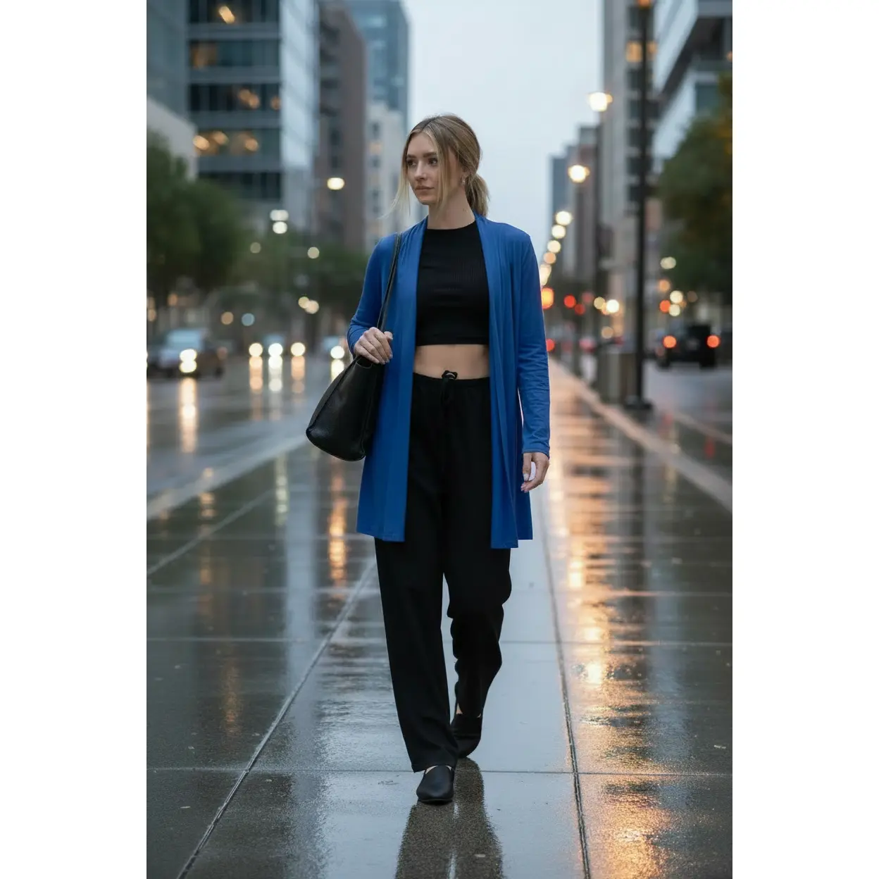 Azules Long Sleeve Lightweight Straight Cardigan