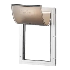 Pet Door For Doors With Lock And Magnetic Flap System - Aluminum Frame, Small Size, Weatherproof Pet Access Door With Secure Locking Mechanism, Magnetic Flap Seal, Easy Installation For Indoor Or Outdoor Doors, Energy Efficient