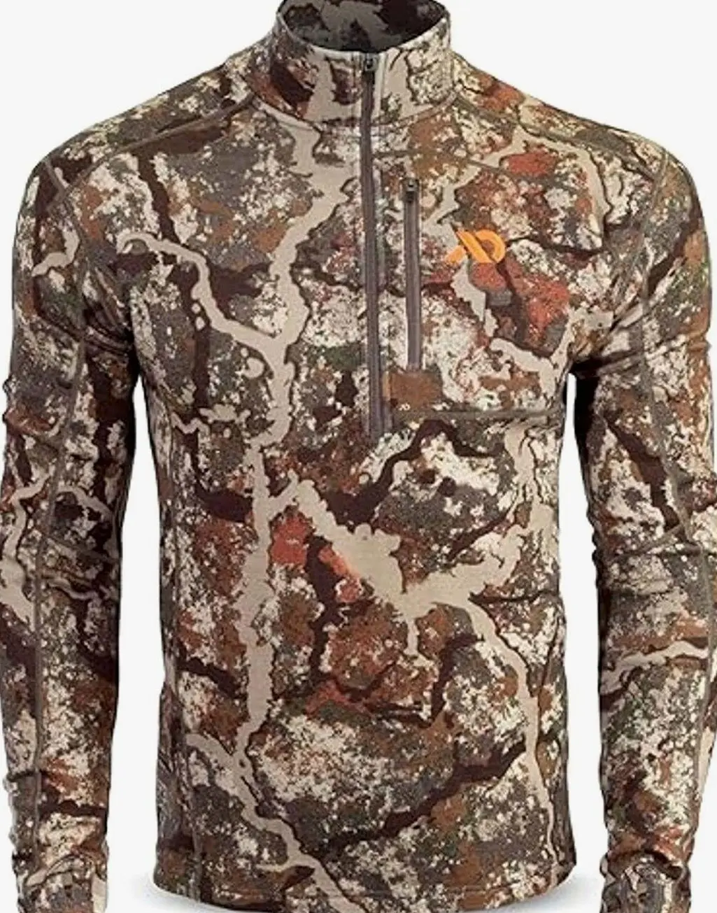 Men's Furnace Quarter Zip - Merino Camo Hunting Long Sleeve, Insulated Midlayer, Hunting Gear For Men 1 00W