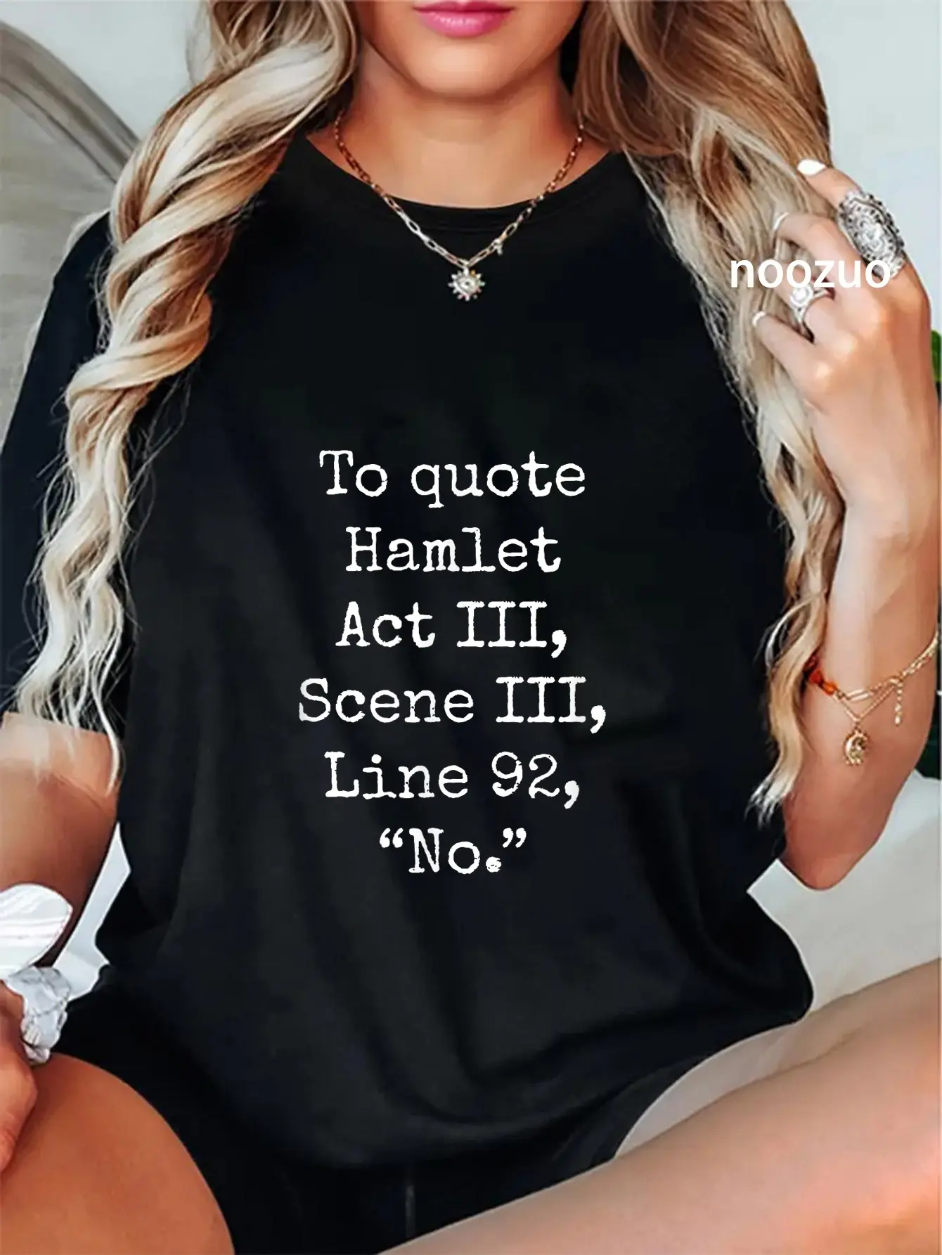 100% Cotton To Quote Hamlet Funny Literary Smart Clever Women Men T-Shirt