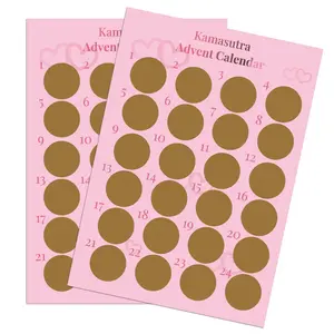 Romantic A4 Scratch-Off Couple Poster, Anniversary Date Night Game, Valentine's Day Activity, Heart Design, High-Quality Paper