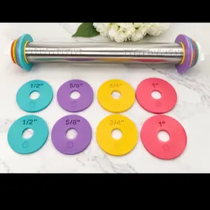 Cake Pop Rolling Pin Guides | 3D Printed Thickness Rings | Perfectly Even Cake Pops | Fits Standard Rolling Pins | 4 Sizes Available