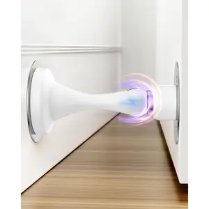 Door Stoppers Door Catch - 1 Pack Stainless Steel Heavy Duty Door Stops for Bottom of Door, Wall & Floor Mounting No-Drill  Adhesive & Screws,  Door Holder to Keep Door Open