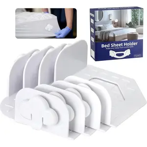 Bed Sheet Holders for Corners Fitted Sheet Clips - Strap Grippers Keep Mattress Sheets Firm & Tight