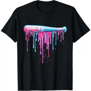 Baseball Bat with Sprinkles Drip For Men Boys T-Shirt