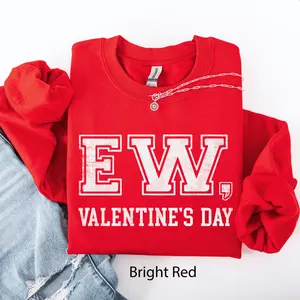 Ew, Valentine's Day, Single, Funny, Anti, Love Sweatshirt, Crew Neck, Women's, Crewneck, Valentine's Day, Love, Heart, Cupid