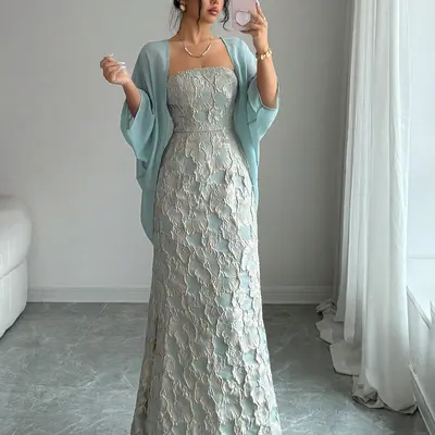 homecoming dress strapless Black Sequined Strapless Slit Mermaid Homecoming Dress