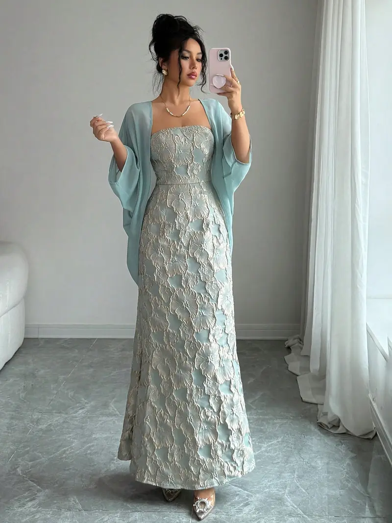 wedding guest dress with cardigan - TikTok Shop