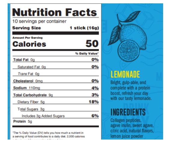 LonoLife 10 Single Serve Protein Packed Lemonade Mixes