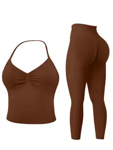 Women's Sport Bra and Tight Set, Sporty Bra Set, Moisture-Wicking Breathable Fabric, Ideal for Daily Wear, Running, Cycling, Yoga, Slim Fit, Sweat-Resistant, Shaping Effect