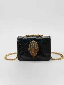 Mini Crossbody Bag with Chain, Magnetic Flip Cover, Colorblock Design, Casual Style, All Seasons, Multi-Color Options, Shoulder Wallet