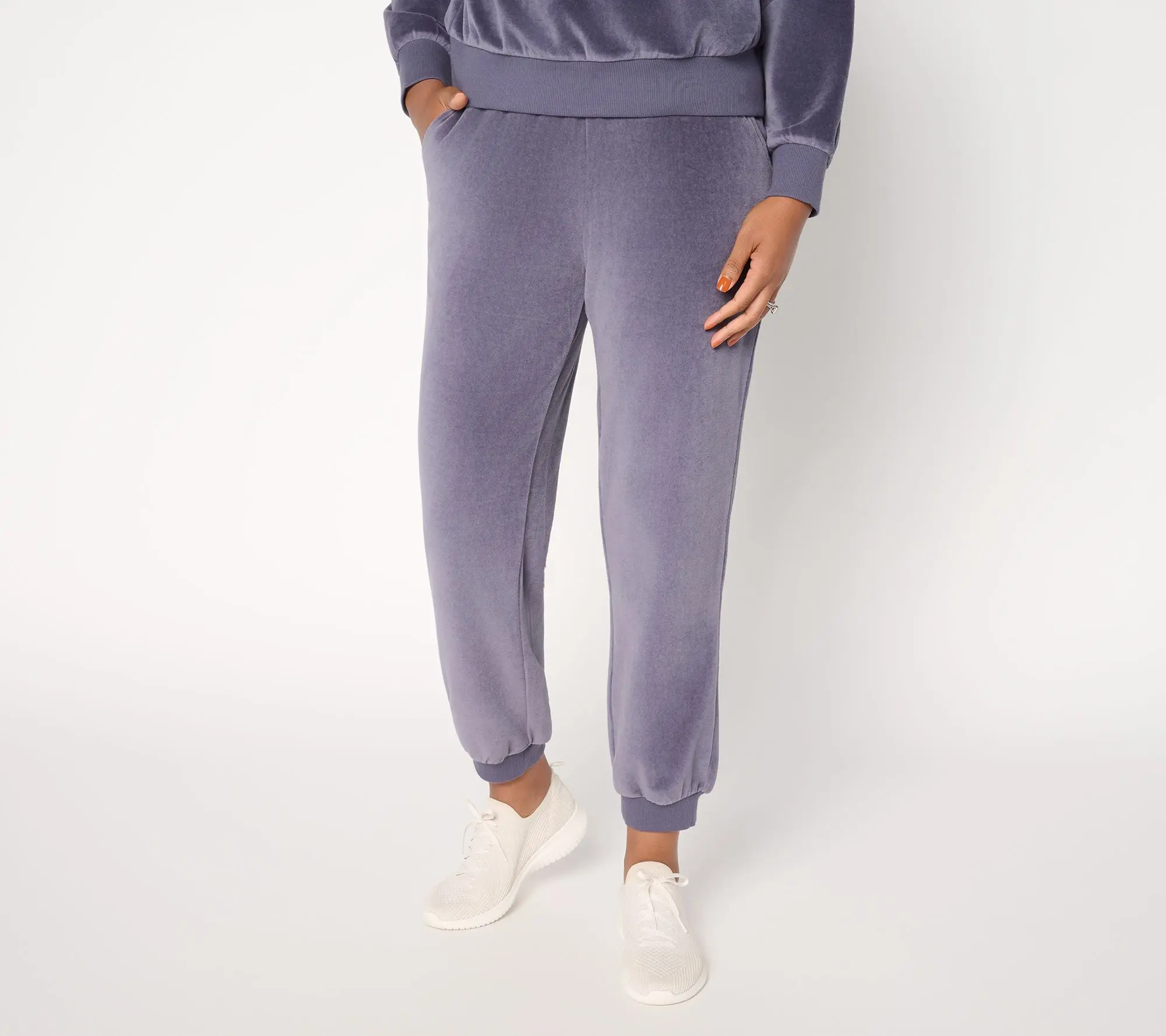 Martha Stewart Signature Tall Velour Ankle Jogger