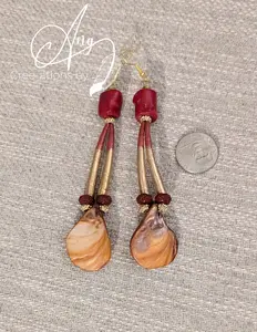 Indigenous Dentalium and Freshwater Shell Earrings