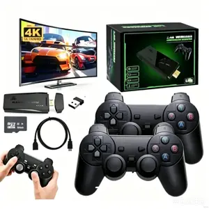 Wireless Controller Gamepad Kit, 4K HDMI Plug-and-Play Adapter with Dual Controllers