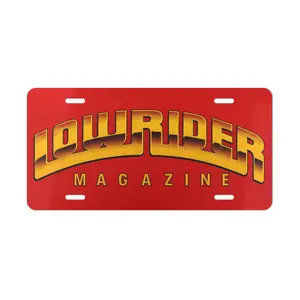 [HOT] Lowrider Magazine Vanity Plate Custom Metal License Plate Car Decor Personalized Gift Auto Enthusias